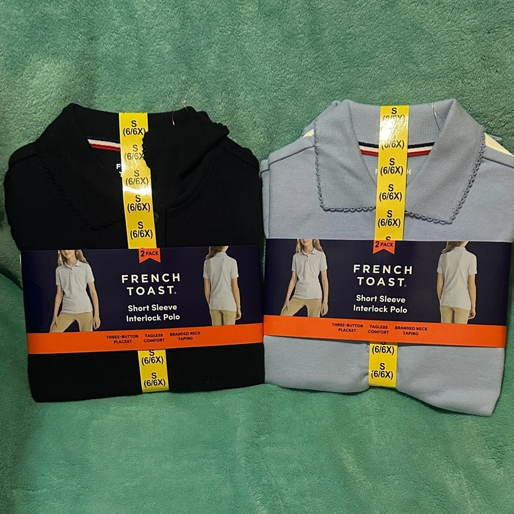French Toast Short Sleeve Polo 2-Pack - BUNDLE - Picture 1 of 2